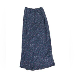 Women's Navy Blue Floral Maxi Skirt - Brand